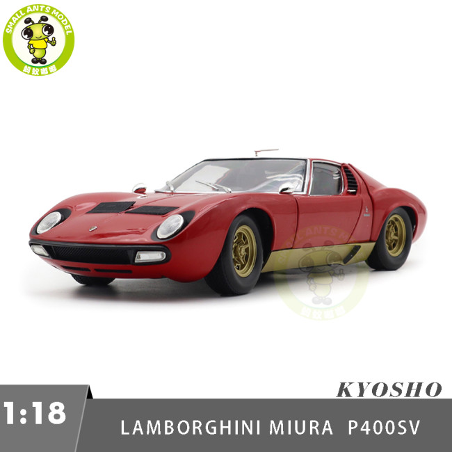 1/18 Lamborghini MIURA P400SV Red/Gold KYOSHO 08317RG Diecast Model Toy Cars Gifts For Father Friends