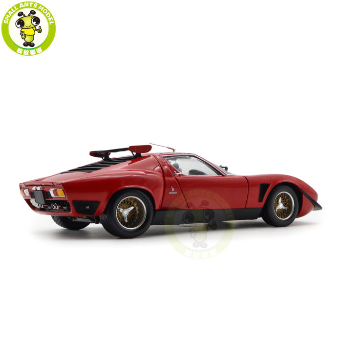 1/18 Lamborghini MIURA SVR Red/Black KYOSHO 08319RBK 08319R Diecast Model Toy Cars Gifts For Father Friends