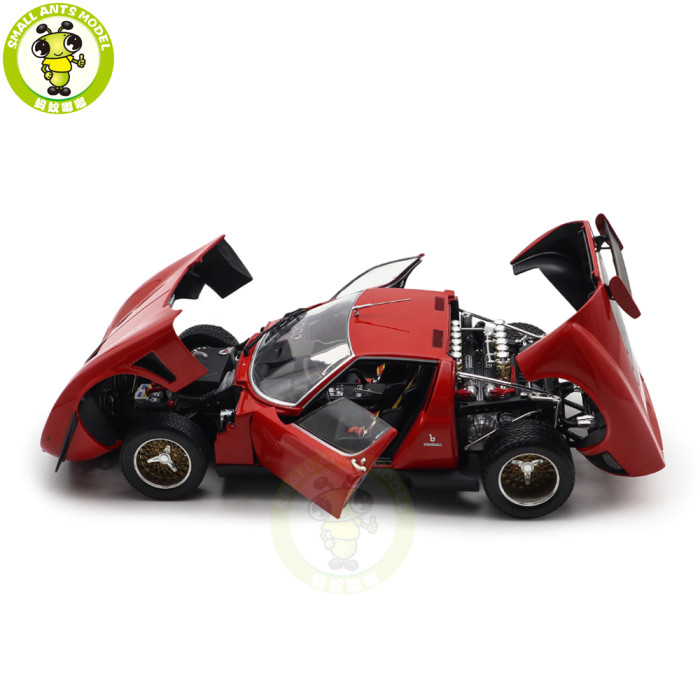 1/18 Lamborghini MIURA SVR Red/Black KYOSHO 08319RBK 08319R Diecast Model Toy Cars Gifts For Father Friends