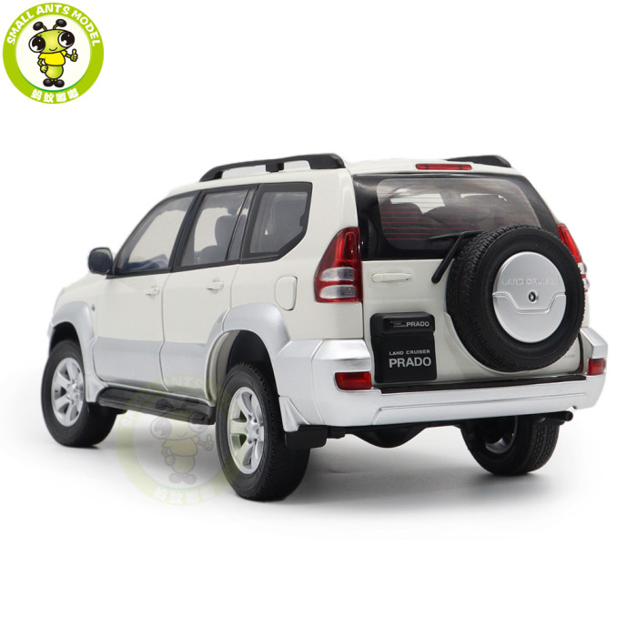 1/18 Toyota Land Cruiser Prado GX White Diecast Model Toy Car Gifts For Father Friends