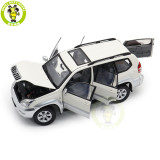 1/18 Toyota Land Cruiser Prado GX White Diecast Model Toy Car Gifts For Father Friends
