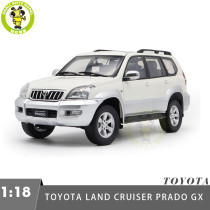 1/18 Toyota Land Cruiser Prado GX White Diecast Model Toy Car Gifts For Father Friends