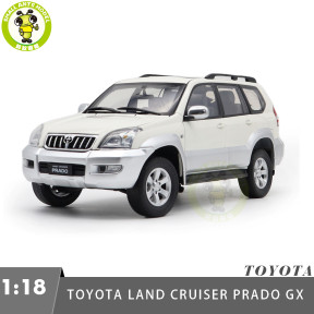 1/18 Toyota Land Cruiser Prado GX White Diecast Model Toy Car Gifts For Father Friends