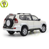 1/18 Toyota Land Cruiser Prado GX White Diecast Model Toy Car Gifts For Father Friends