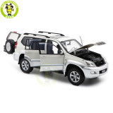 1/18 Toyota Land Cruiser Prado GX White Diecast Model Toy Car Gifts For Father Friends