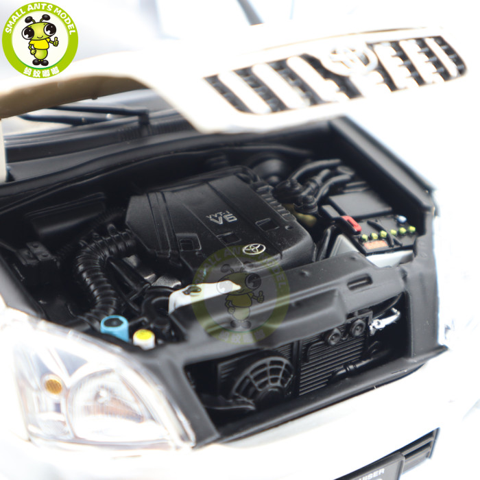 1/18 Toyota Land Cruiser Prado GX White Diecast Model Toy Car Gifts For Father Friends