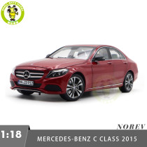 1/18 Mercedes Benz C Class 2015 Norev 183835 Red Metallic Diecast Model Toy Cars Gifts For Father Friends