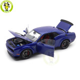1/18 Dodge Challenger R/T Scat Pack Widebody 2022 Indigo Blue AUTOart 71772 Model Car