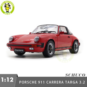 1/12 Schuco Porsche 911 Carrera Targa 3.2 Red Diecast Model Toy Car Gifts For Father Friends