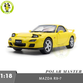 1/18 Mazda RX-7 RX 7 Spirit R Polar Master Diecast Model Toy Car Gifts For Friends Father