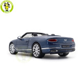 1/18 Bentley Continental GT Convertible 2019 Norev 182785 Blue Crystal Metallic Diecast Model Car Toys Gifts For Adults Friends Father