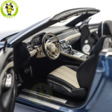 1/18 Bentley Continental GT Convertible 2019 Norev 182785 Blue Crystal Metallic Diecast Model Car Toys Gifts For Adults Friends Father