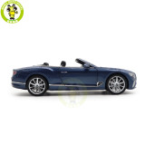 1/18 Bentley Continental GT Convertible 2019 Norev 182785 Blue Crystal Metallic Diecast Model Car Toys Gifts For Adults Friends Father