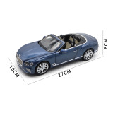 1/18 Bentley Continental GT Convertible 2019 Norev 182785 Blue Crystal Metallic Diecast Model Car Toys Gifts For Adults Friends Father