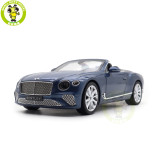 1/18 Bentley Continental GT Convertible 2019 Norev 182785 Blue Crystal Metallic Diecast Model Car Toys Gifts For Adults Friends Father