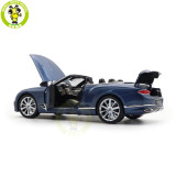 1/18 Bentley Continental GT Convertible 2019 Norev 182785 Blue Crystal Metallic Diecast Model Car Toys Gifts For Adults Friends Father