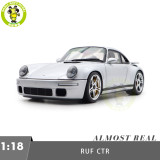 1/18 Porsche RUF CTR Anniversary 2017 GT Silver Almost Real 880303 Diecast Model Toy Car Gifts For Friends Father