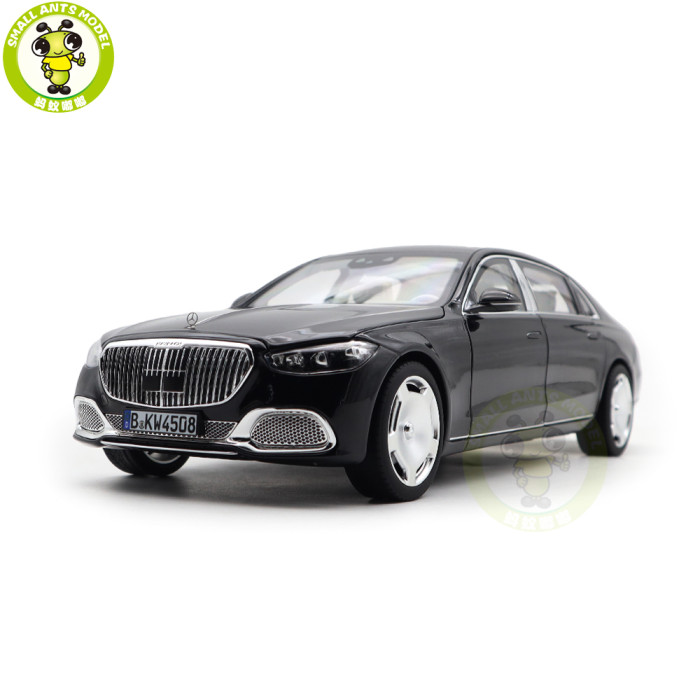 1/18 Mercedes Benz Maybach S Class S680 2021 X223 Norev 183429 Black Diecast Model Toys Car Gifts For Father Friends