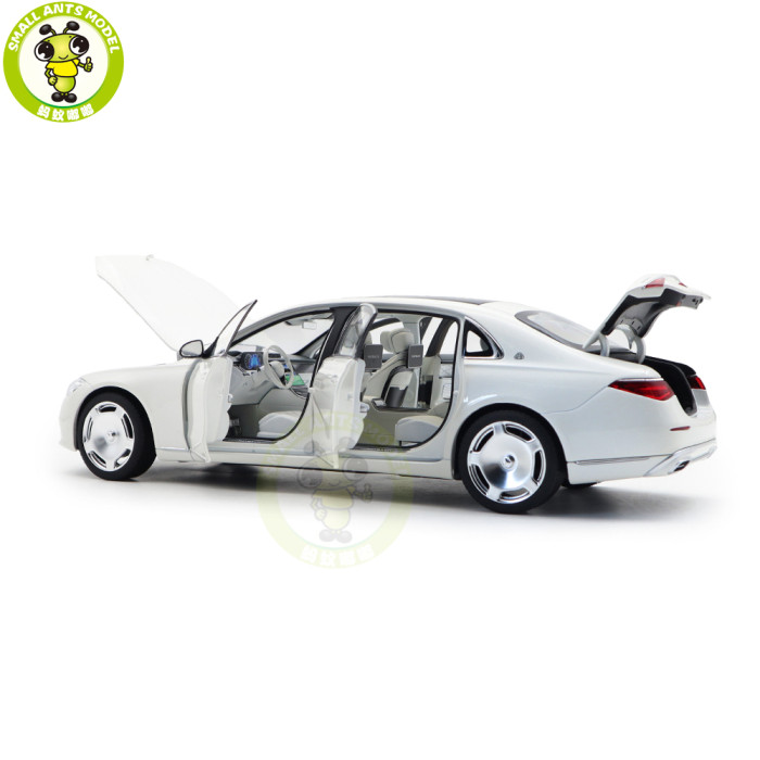1/18 Mercedes Benz Maybach S Class S680 2021 X223 Norev 183918 White Diecast Model Toys Car Gifts For Father Friends