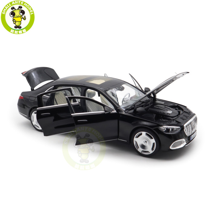 1/18 Mercedes Benz Maybach S Class S680 2021 X223 Norev 183429 Black Diecast Model Toys Car Gifts For Father Friends