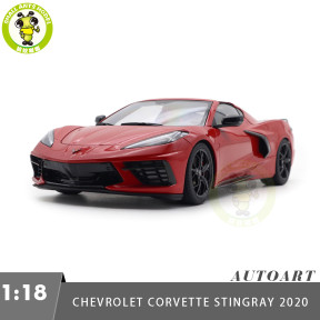 1/18 Chevrolet CORVETTE Stingray 2020 Autoart 71282 Torch Red Model Toy Car Gifts For Father Friends