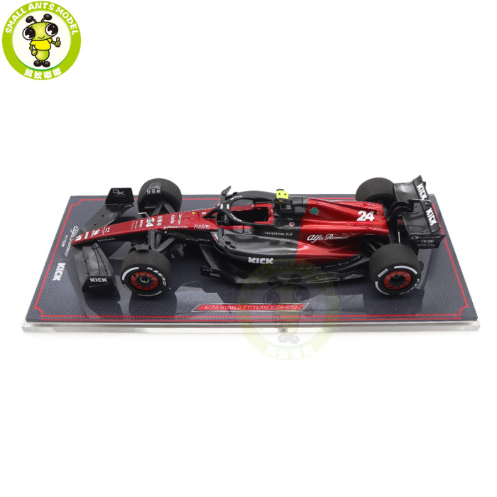 1/18 NZG Alfa Romeo F1 C43 Sauber Valtteri Bottas Zhou Guanyu Kiloworks Diecast Model Toys Car Gifts For Friends Father