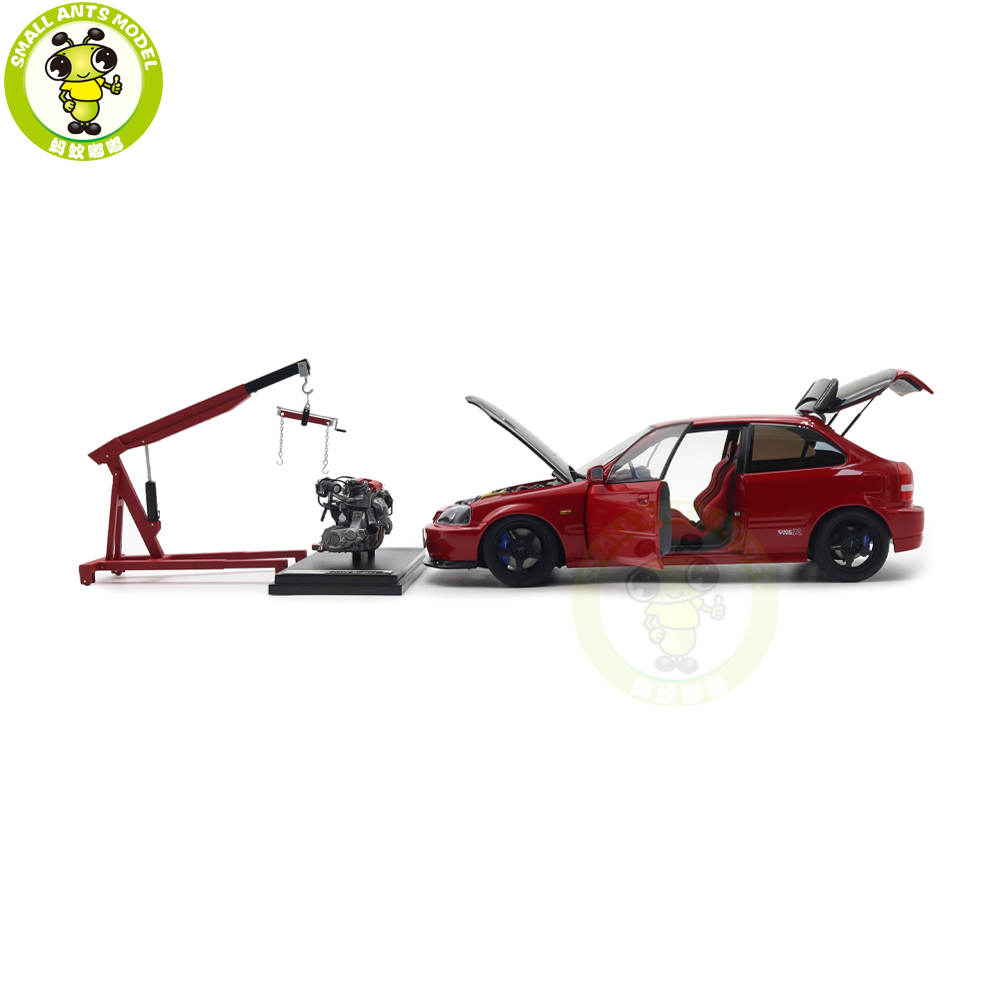 ミニカー Motorhelix 1/18 Honda civic type R (ek9) 1/18 MOTORHELIX Honda Civic Type R EK9 Spoon Sport Red with carbon