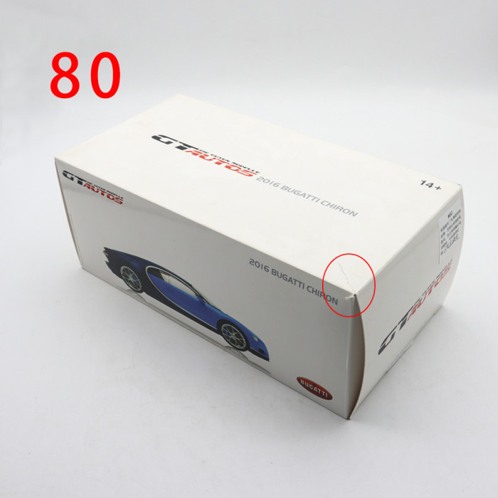 Damaged 1/18 Bugatti Chiron 2016 Welly GTAUTOS Diecast Model Car