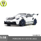 1/18 Porsche 911 992 GT3 RS 2022 Norev 187353 Weissach Pack White/Indigoblue Diecast Model Toys Car Gifts For Friends Father