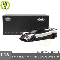 1/18 PAGANI ZONDA Cinque Coupe 2009 Bianco Benny RHD Almost Real 850604001 Diecast Model Toys Car Gifts For Friends Father