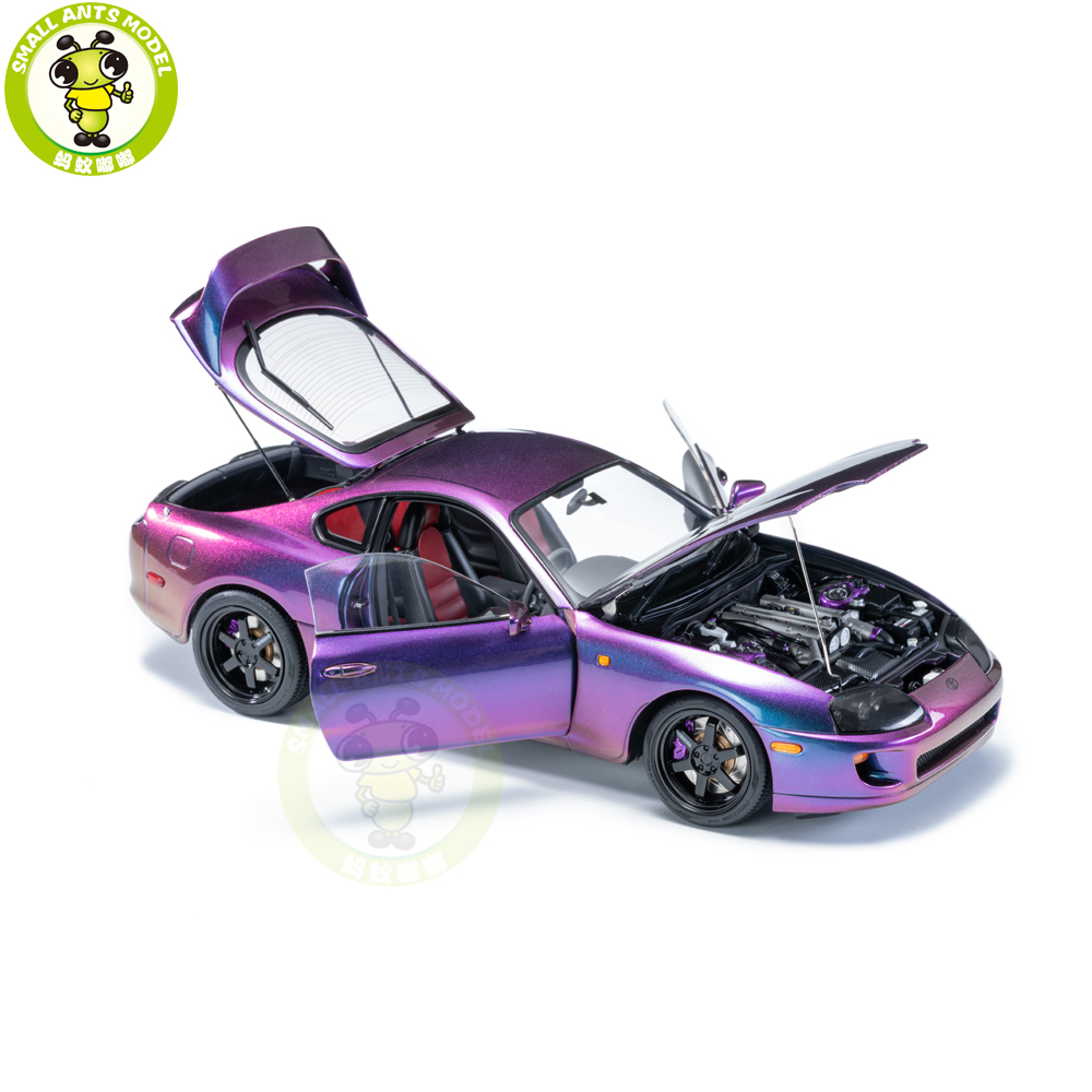 Toyota Supra A80WhelArt Purple 1:18 ミニカー 1/18 WHELART Toyota Supra A80 Midnight Purple Diecast Model