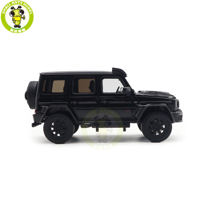 1/18 Benz Brabus G63 G Class 4×4² 2023 Almost Real 860541 Obsidian Black Diecast Model Toy Car Gifts For Friends Father