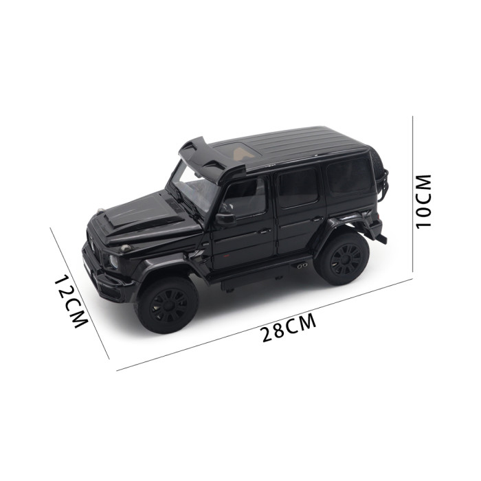 1/18 Benz Brabus G63 G Class 4×4² 2023 Almost Real 860541 Obsidian Black Diecast Model Toy Car Gifts For Friends Father
