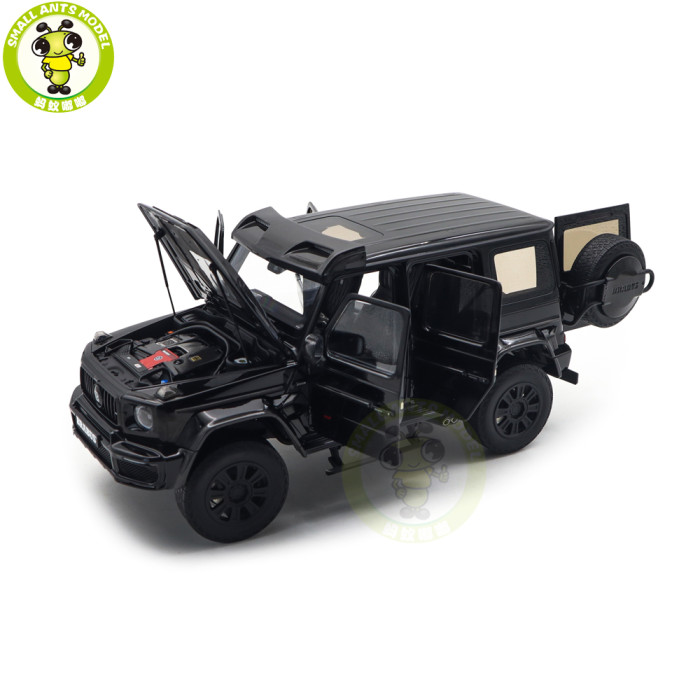 1/18 Benz Brabus G63 G Class 4×4² 2023 Almost Real 860541 Obsidian Black Diecast Model Toy Car Gifts For Friends Father