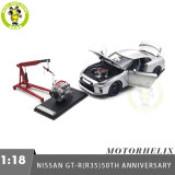 1/18 MOTORHELIX Nissan GT R GT-R R35 50th Anniversary Diecast Model Toy Car Gifts For Father Friends