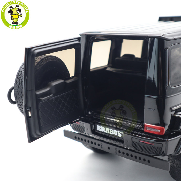 1/18 Benz Brabus G63 G Class 4×4² 2023 Almost Real 860541 Obsidian Black Diecast Model Toy Car Gifts For Friends Father