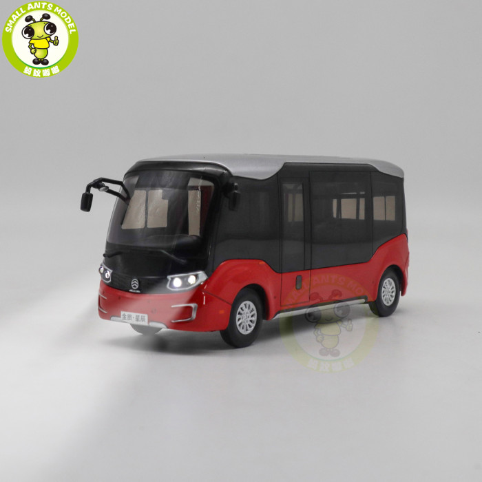 1/32 Golden Dragon XML6606 Minibus City Bus With Lights Diecast Model Toys Car Bus Gifts For Friends