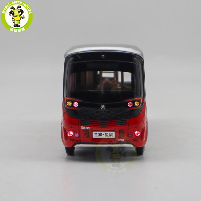 1/32 Golden Dragon XML6606 Minibus City Bus With Lights Diecast Model Toys Car Bus Gifts For Friends