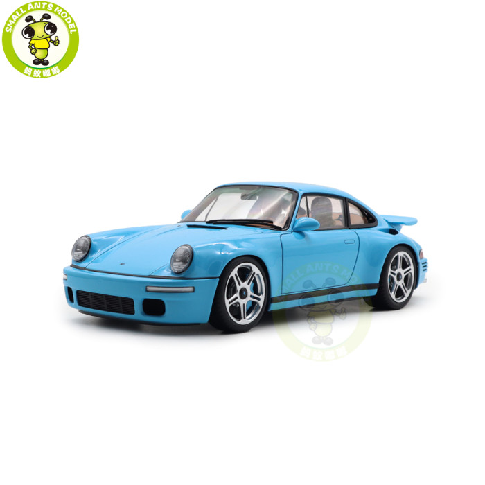 1/18 Porsche RUF CTR Anniversary 2017 Bavarian Sky Blue Almost Real 880302 Diecast Model Toy Car Gifts For Friends Father