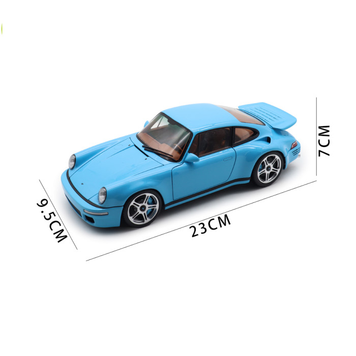 1/18 Porsche RUF CTR Anniversary 2017 Bavarian Sky Blue Almost Real 880302 Diecast Model Toy Car Gifts For Friends Father