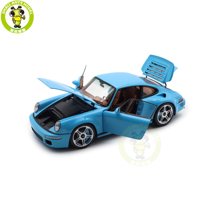 1/18 Porsche RUF CTR Anniversary 2017 Bavarian Sky Blue Almost Real 880302 Diecast Model Toy Car Gifts For Friends Father