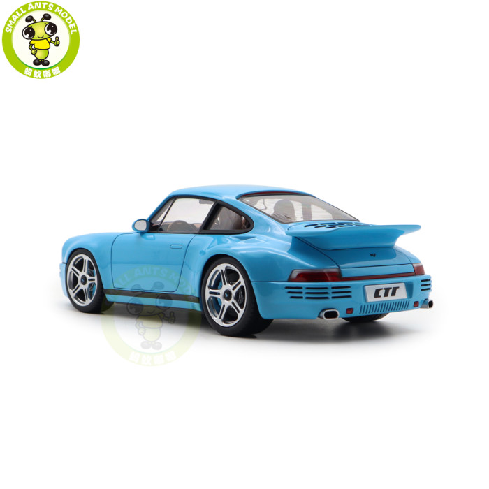 1/18 Porsche RUF CTR Anniversary 2017 Bavarian Sky Blue Almost Real 880302 Diecast Model Toy Car Gifts For Friends Father