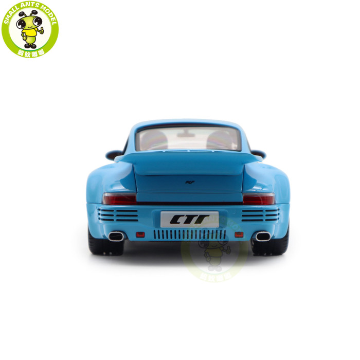 1/18 Porsche RUF CTR Anniversary 2017 Bavarian Sky Blue Almost Real 880302 Diecast Model Toy Car Gifts For Friends Father