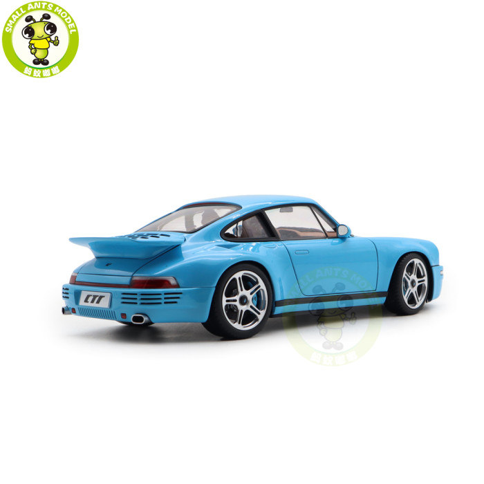 1/18 Porsche RUF CTR Anniversary 2017 Bavarian Sky Blue Almost Real 880302 Diecast Model Toy Car Gifts For Friends Father