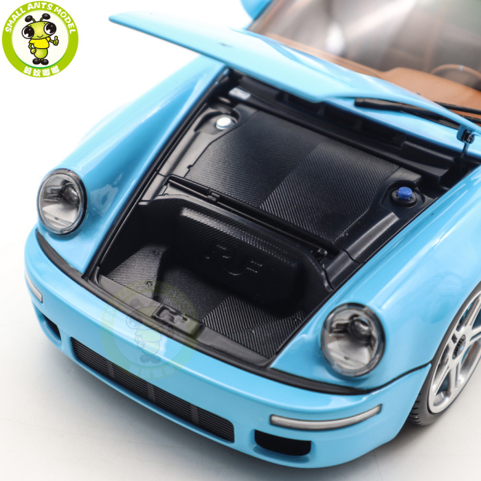 1/18 Porsche RUF CTR Anniversary 2017 Bavarian Sky Blue Almost Real 880302 Diecast Model Toy Car Gifts For Friends Father