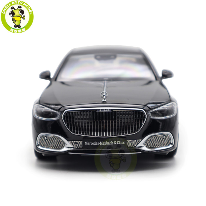 1/18 Mercedes Maybach S Class S680 2021 Almost Real 820114 Obsidian Black Diecast Model Toy Car Gifts For Friends Father