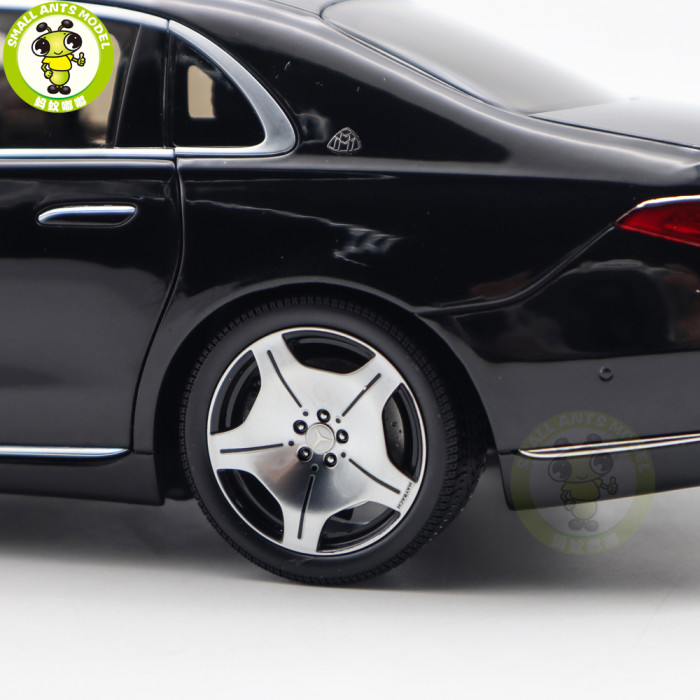1/18 Mercedes Maybach S Class S680 2021 Almost Real 820114 Obsidian Black Diecast Model Toy Car Gifts For Friends Father