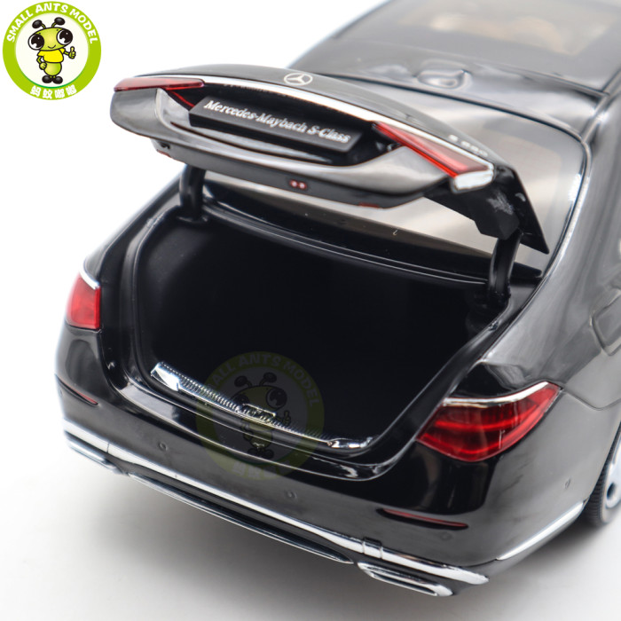 1/18 Mercedes Maybach S Class S680 2021 Almost Real 820114 Obsidian Black Diecast Model Toy Car Gifts For Friends Father