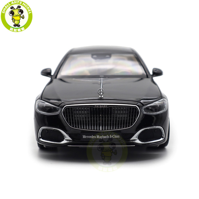 1/18 Mercedes Maybach S Class S680 2021 Almost Real 820114 Obsidian Black Diecast Model Toy Car Gifts For Friends Father