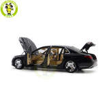 1/18 Mercedes Maybach S Class S680 2021 Almost Real 820115 Obsidian Black Diecast Model Toy Car Gifts For Friends Father